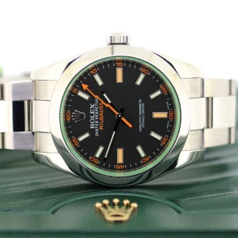 ebay rolex milgauss green|rolex milgauss price used.